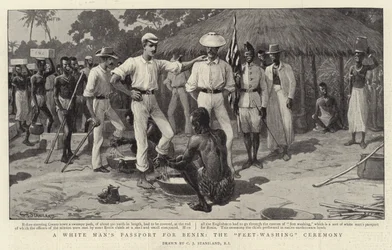 Ein Pass für Weiße für Benin, die Fußwaschungszeremonie